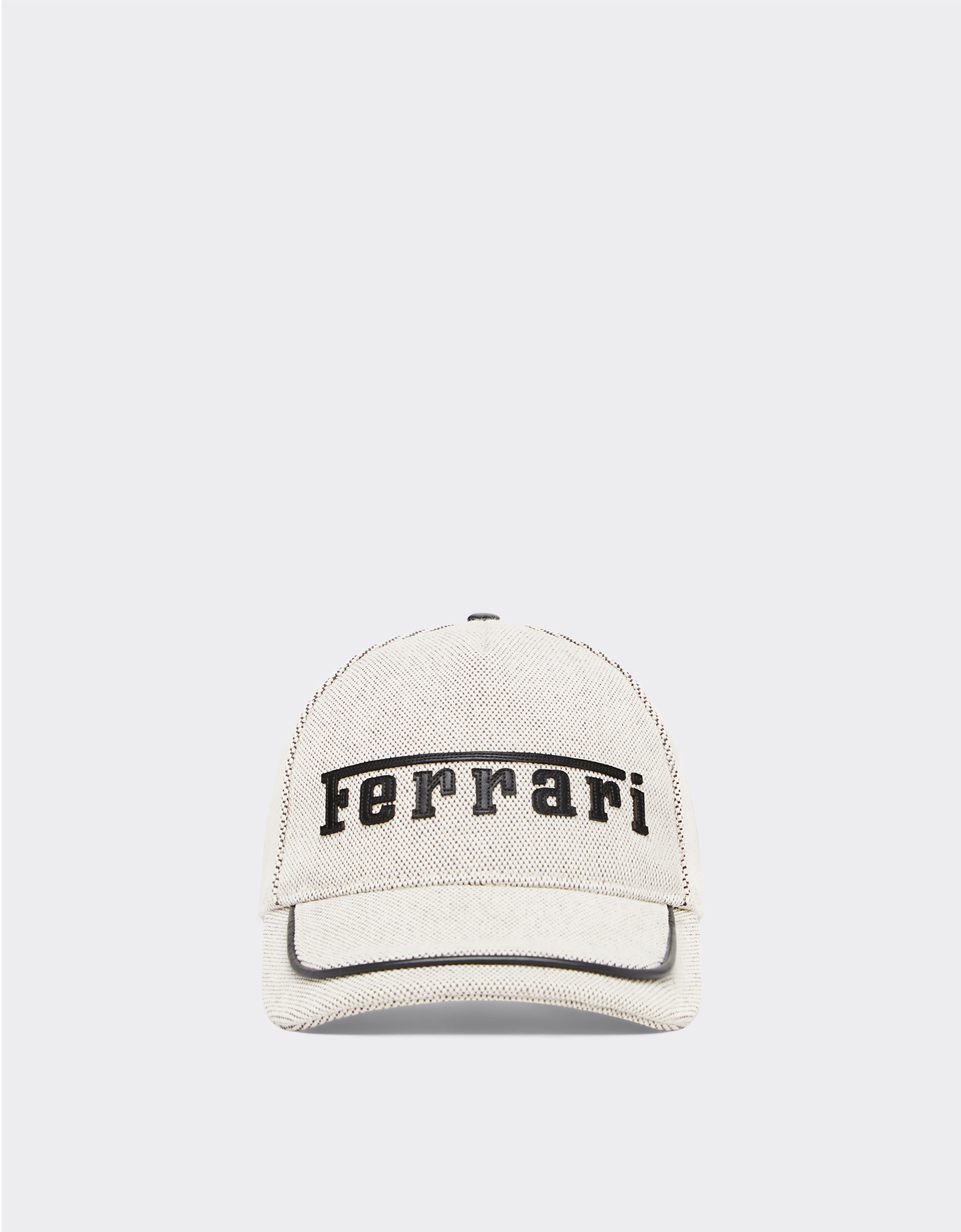Ferrari Baseball cap with embroidered Ferrari logo and leather details Black 21931f