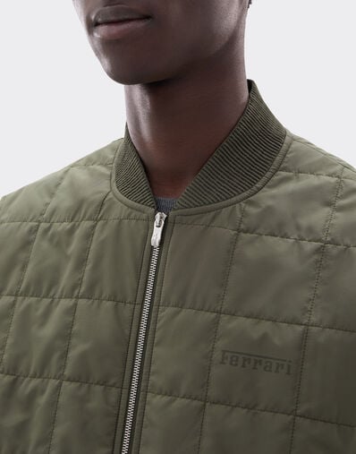 Ferrari Padded technical nylon vest Verde Cachi CWMVT0003WNY0001f