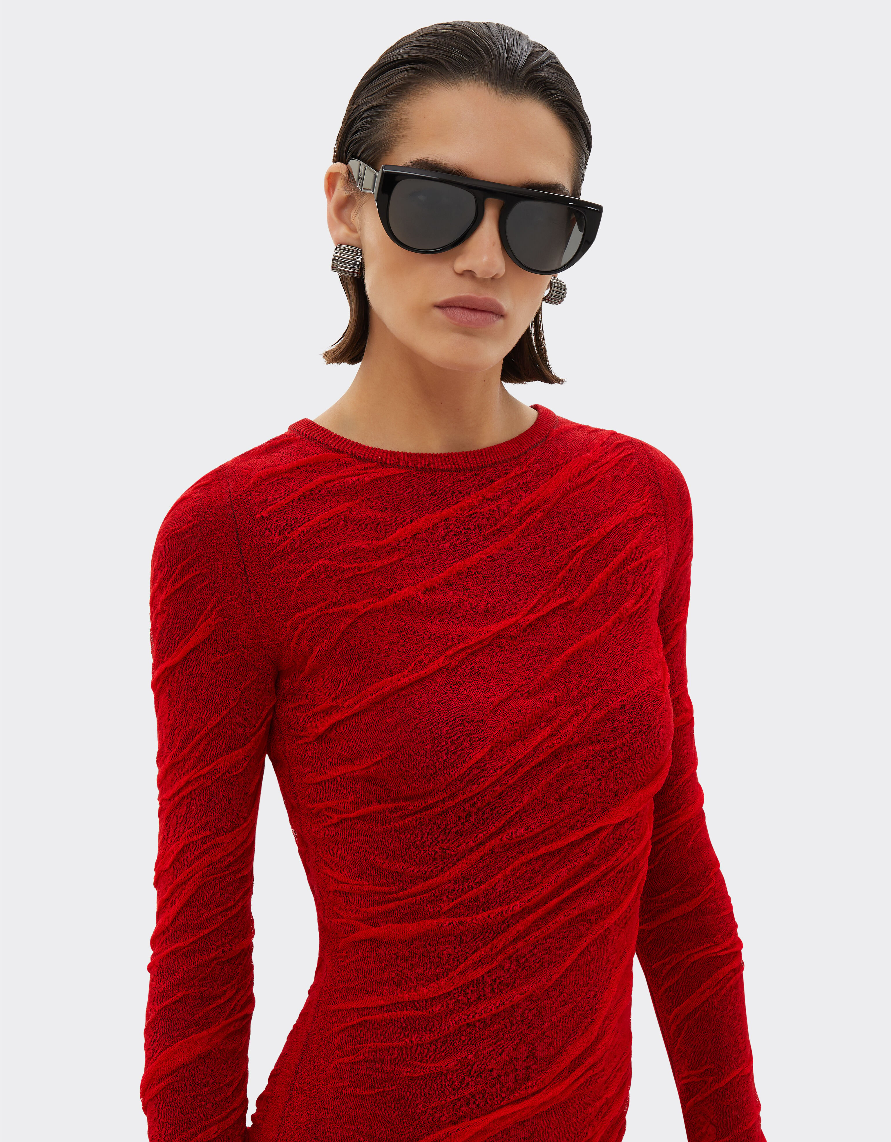 Ferrari Knitted longuette dress Rosso Dino 21032f