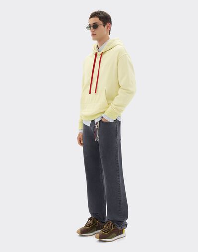 Ferrari Cotton and cashmere hoodie Iris Yellow 49940f