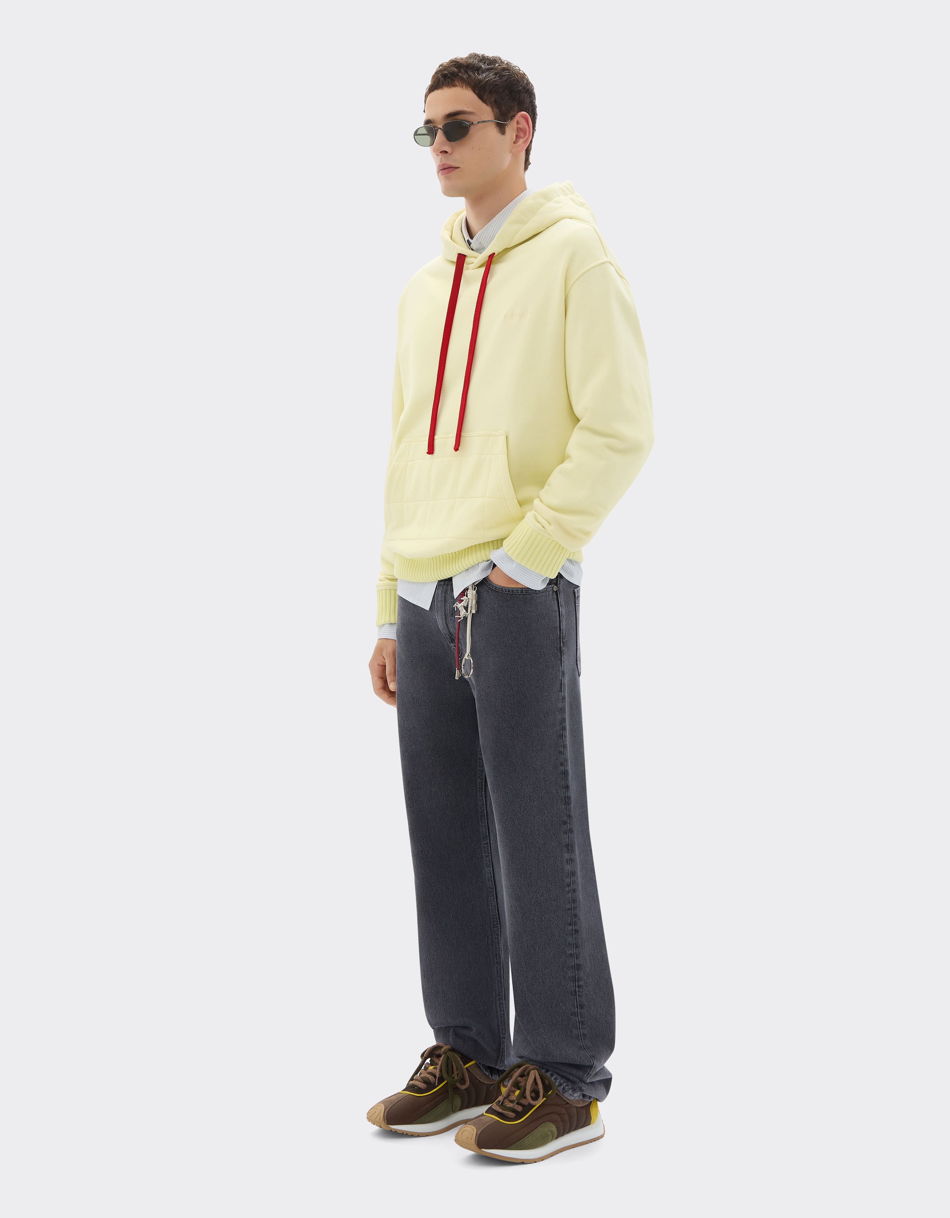 Ferrari Cotton and cashmere hoodie Iris Yellow 49940f
