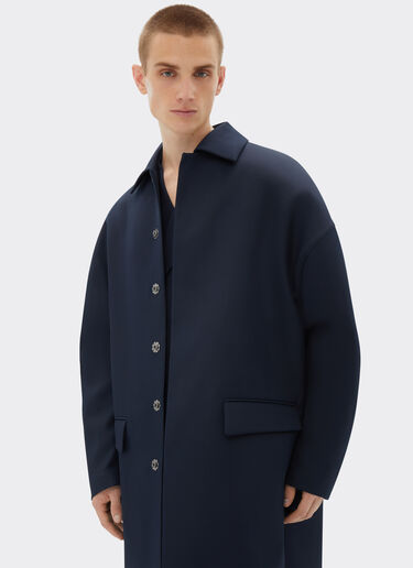 Ferrari Single-breasted coat in two-tone double-sided tech fabric Navy 21749f