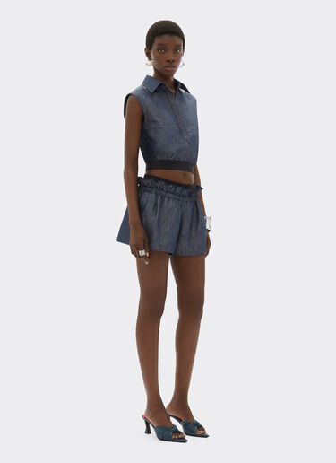 Camicia in tricotina effetto denim Ferrari Camicia in tricotina effetto denim Denim Scuro 22441f