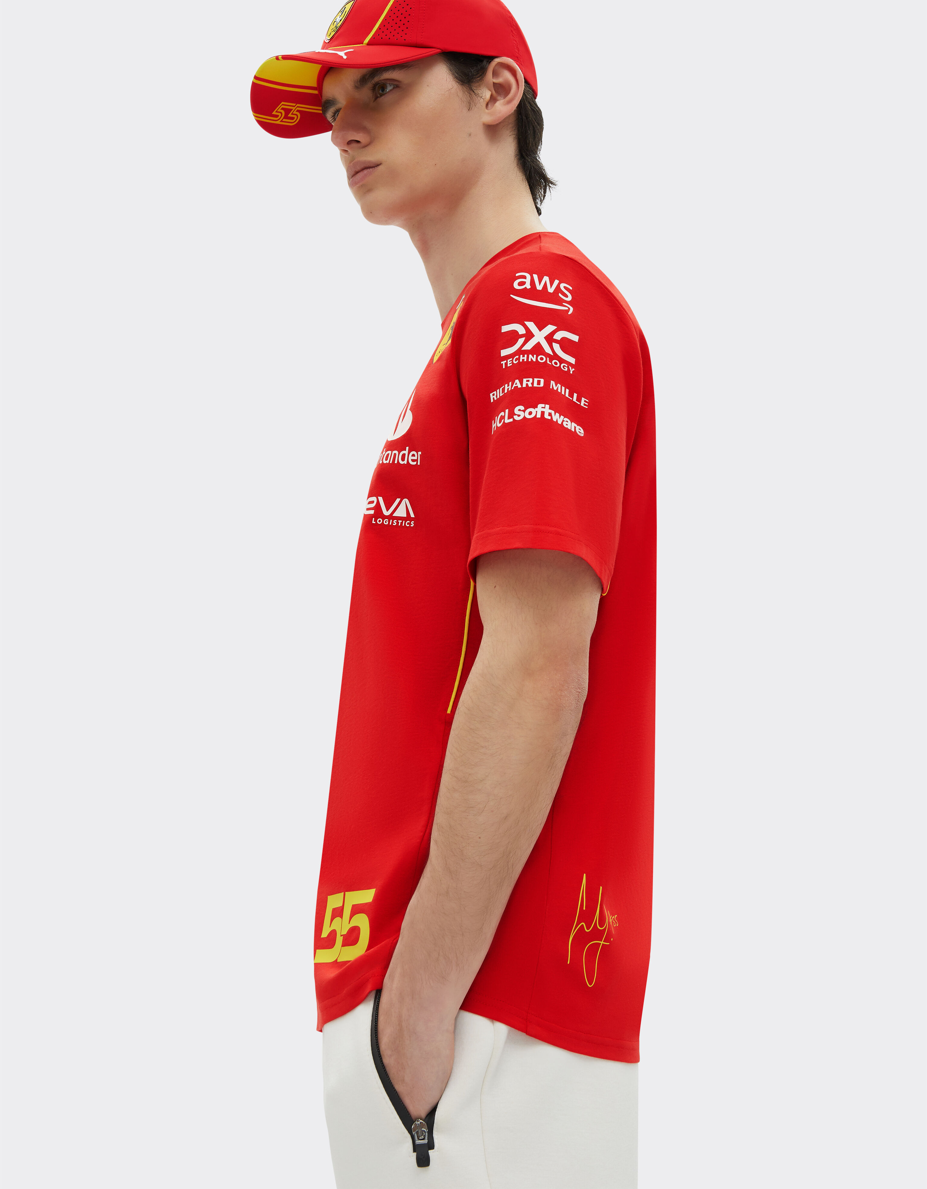 Ferrari Camiseta Sainz Replica Team Scuderia Ferrari 2024 Rosso Corsa F1145f