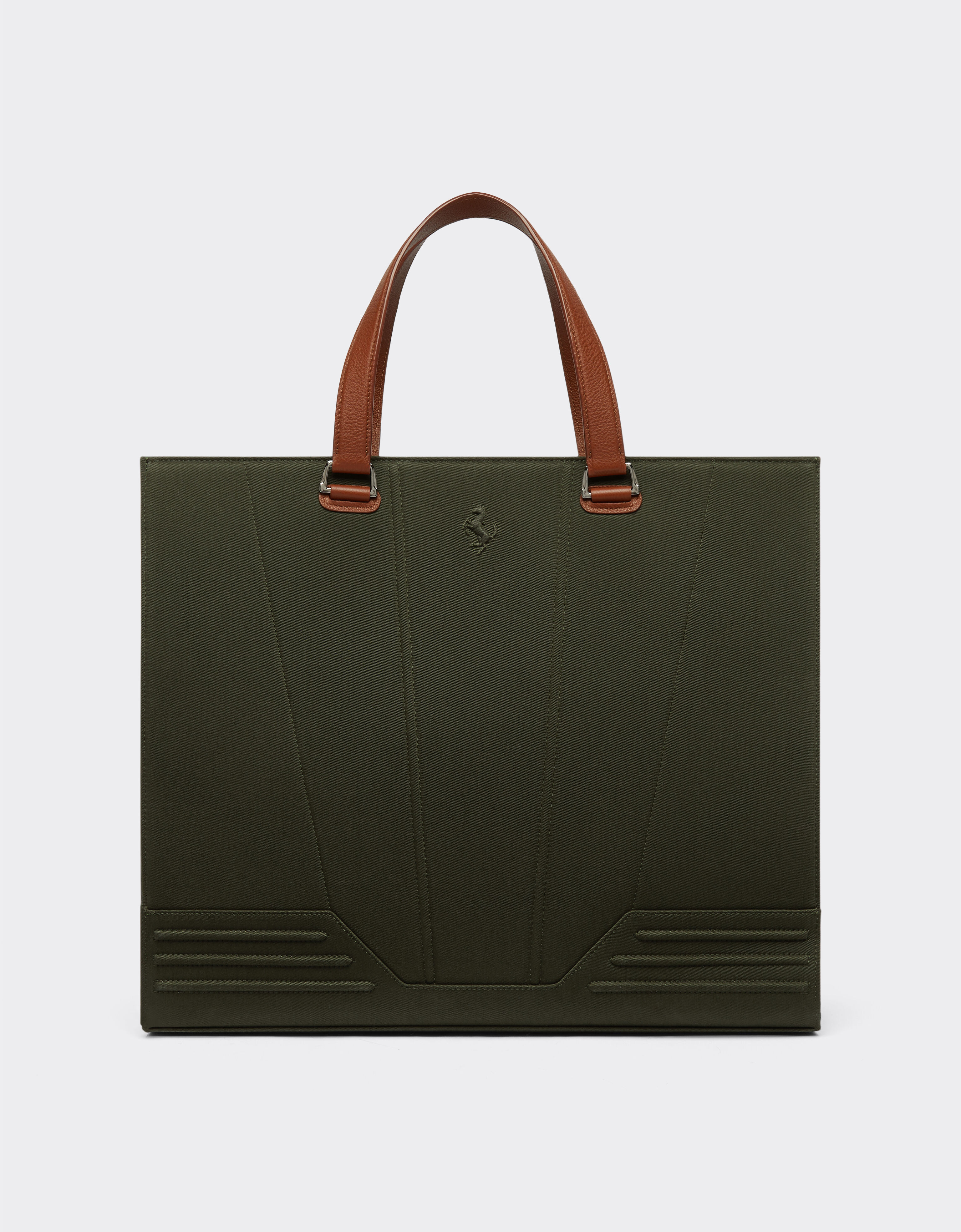 ${brand} Ferrari medium tote GT bag in cotton twill with Prancing Horse detail ${colorDescription} ${masterID}