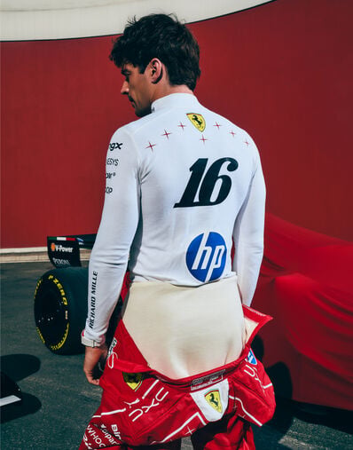 Ferrari Leclerc Ferrari replica racing undersuit for the 2026 Monza Grand Prix Rosso LJ0TH1091EXT0001f