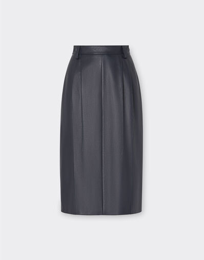 Ferrari Midi skirt in nappa leather Ecru 22042f