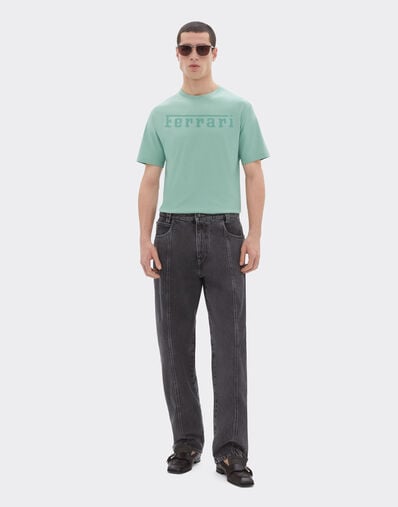 Ferrari Cotton T-shirt with Ferrari logo Mahogany 51037f