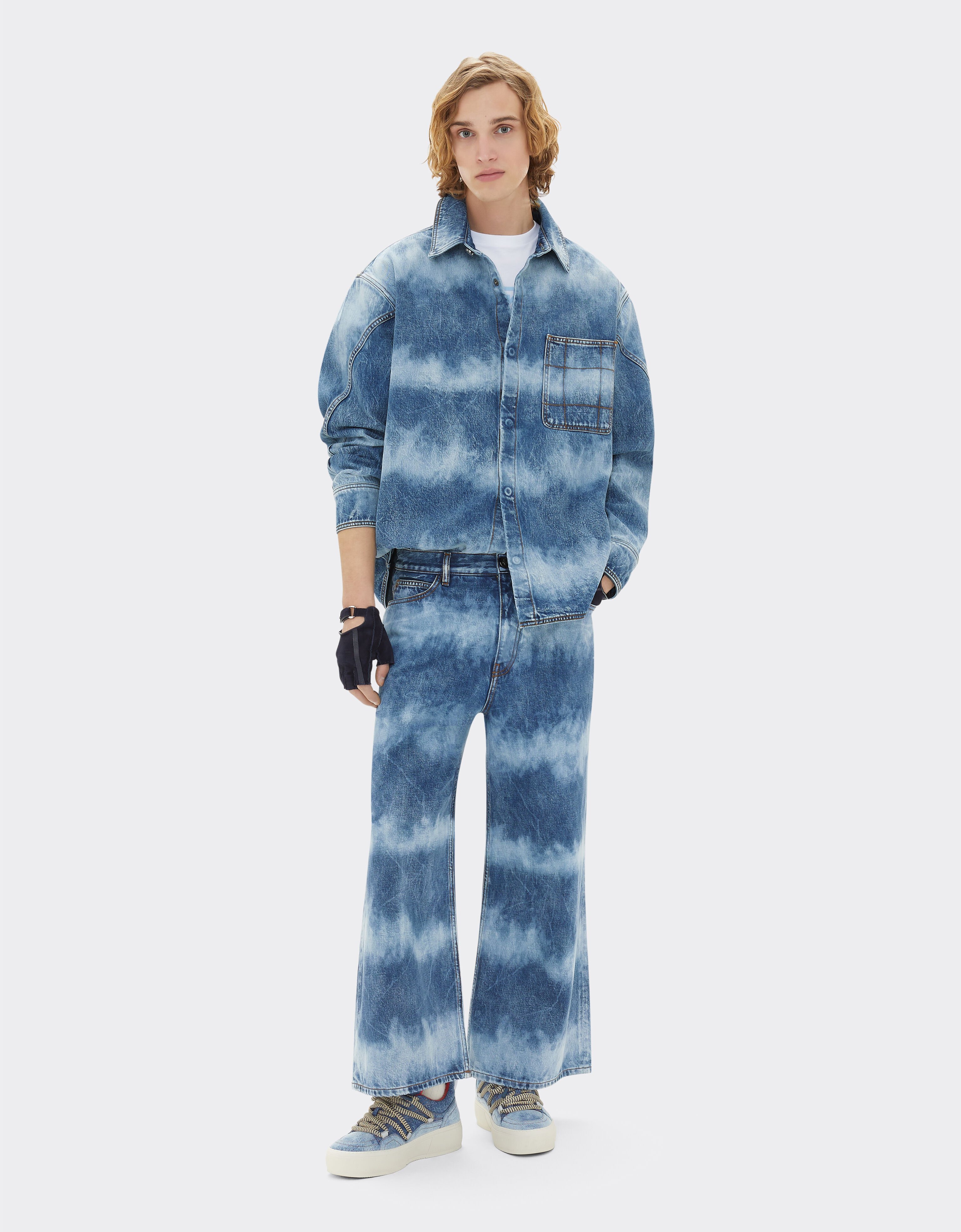 Ferrari Camicia in denim tie-dye Ferrari x Charles Leclerc Denim Scuro 22263f