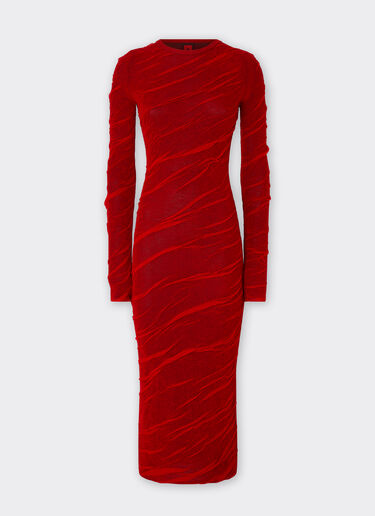 Ferrari Wool and cotton knit dress Rosso Dino 21032f