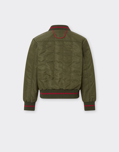 Ferrari Bomber jacket in technical fabric Khaki Green 50142fK