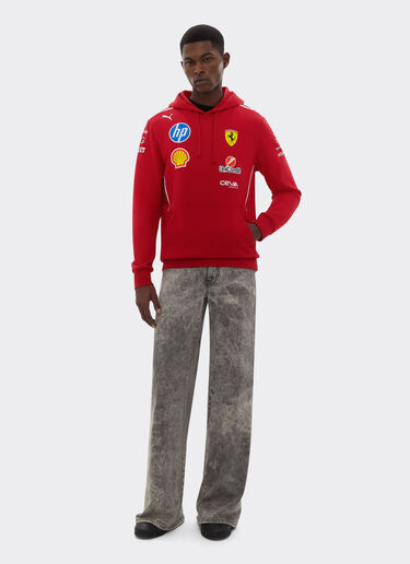 Ferrari Sweat à capuche 2025 des pilotes Puma pour la Scuderia Ferrari HP Rouge de Course LA01Wf