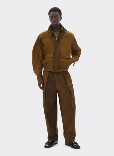 Bomber jacket in dyed cotton twill Ferrari Bomber jacket in dyed cotton twill Tabacco 22098f