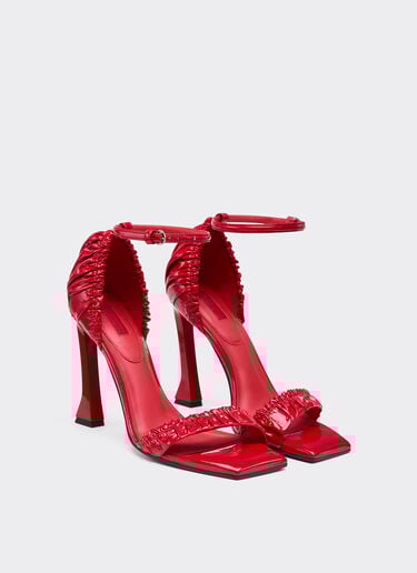 Patent leather high heel sandal with strap Ferrari Patent leather high heel sandal with strap Racing red 22725f