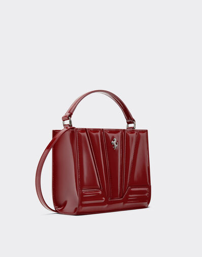 Ferrari Bolso tote Ferrari GT micro en piel brillante Cereza 49123f