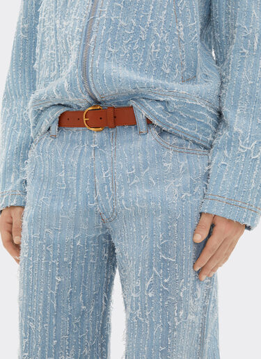 Ferrari Five-pocket trousers in frayed faded denim Light Denim 22190f
