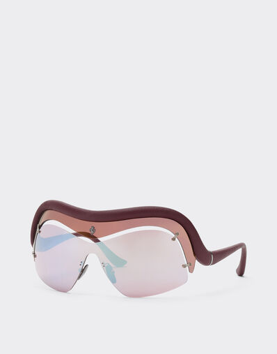 Ferrari Limited Edition Ferrari sunglasses in injected and leather with red and light gray lenses Dark Red LA0F8f