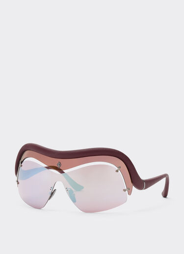 Ferrari Limited Edition Ferrari sunglasses in injected and leather with red and light gray lenses Dark Red LA0F8f