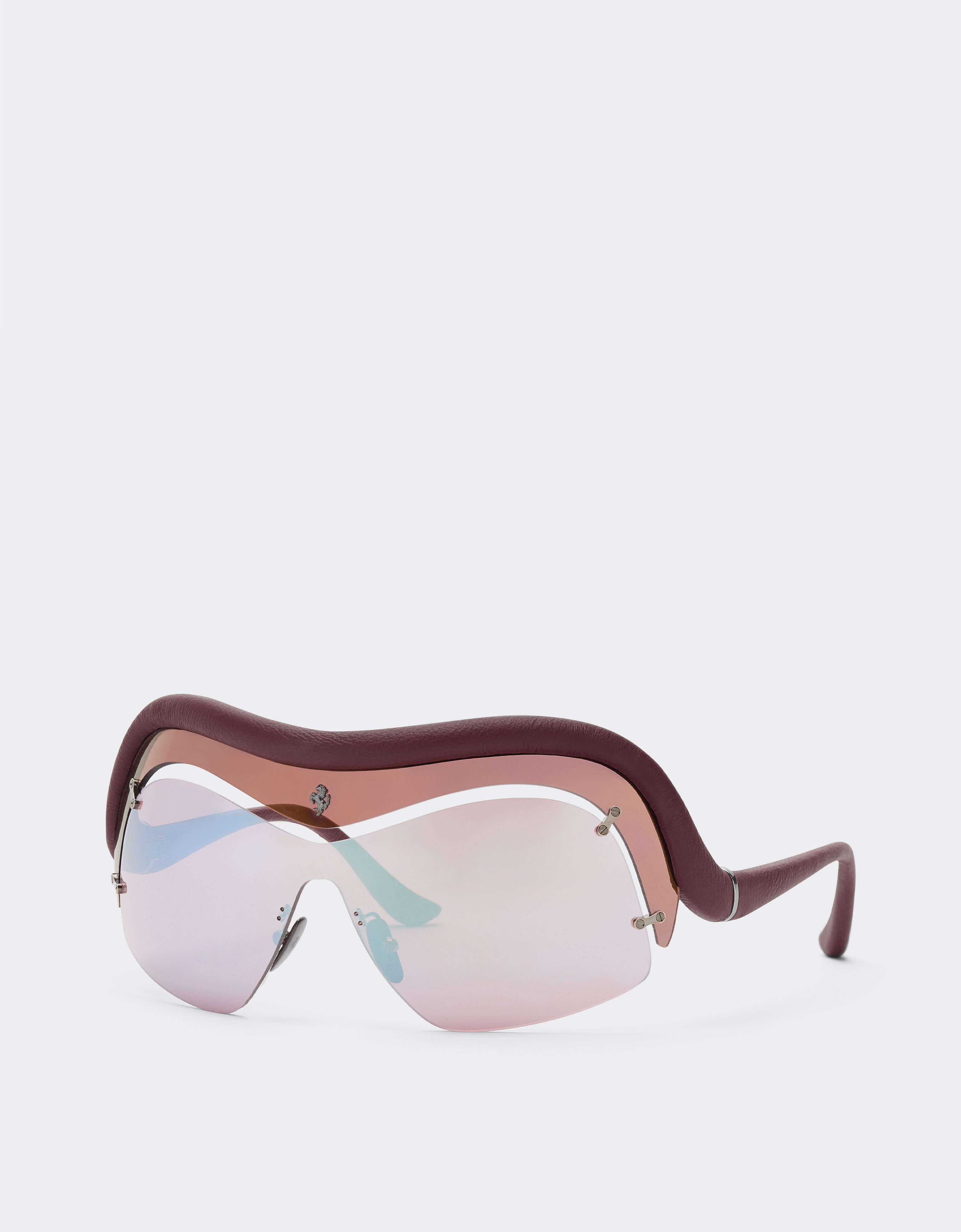 Ferrari Limited Edition Ferrari sunglasses in injected and leather with red and light gray lenses Dark Red LA0F8f