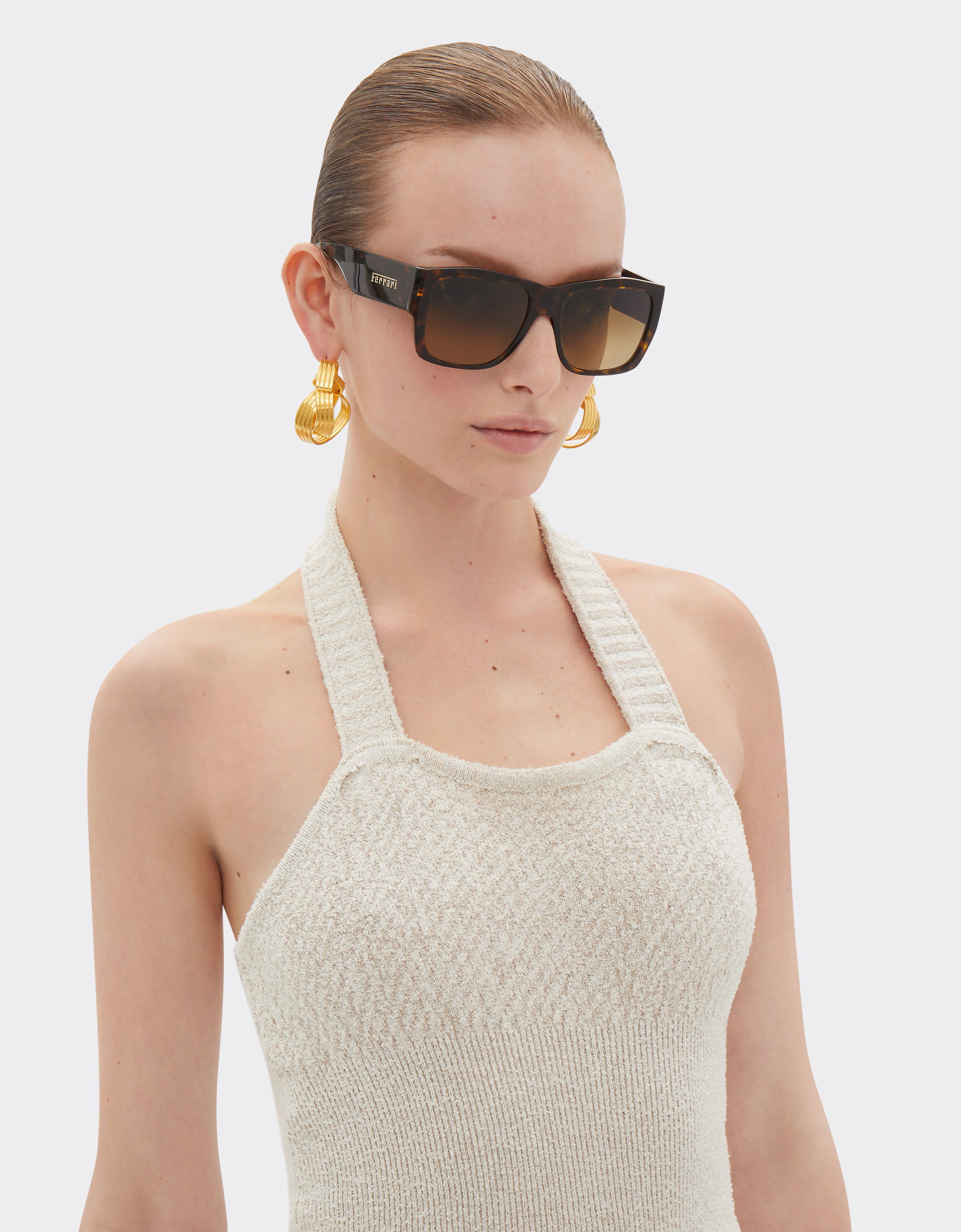 Ferrari Ferrari sunglasses in Havana acetate with polarised brown gradient lenses Tortoiseshell F1264f