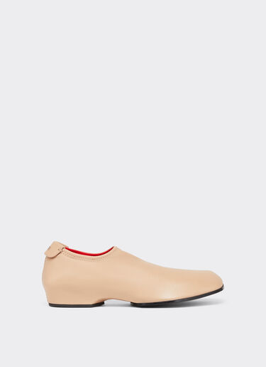 Glossy Leather Mules with Square Heel Ferrari Glossy Leather Mules with Square Heel Panna CSWML0006XL00032f