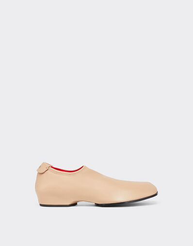 Glossy Leather Mules with Square Heel Ferrari Glossy Leather Mules with Square Heel Panna CSWML0006XL00032f