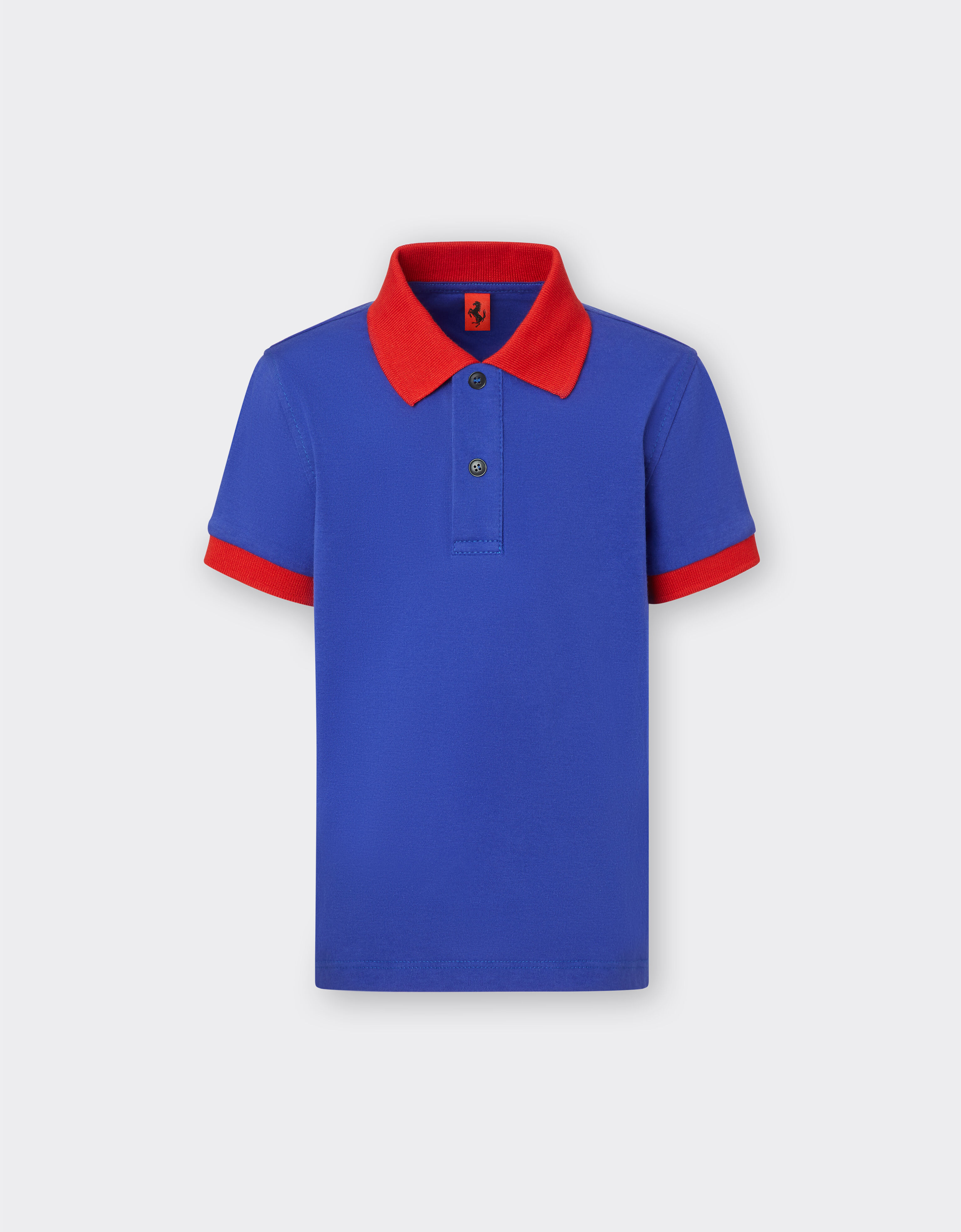 Ferrari Short sleeves - Contrast collar and cuffs - Front buttoning Rosso Corsa F1151fK