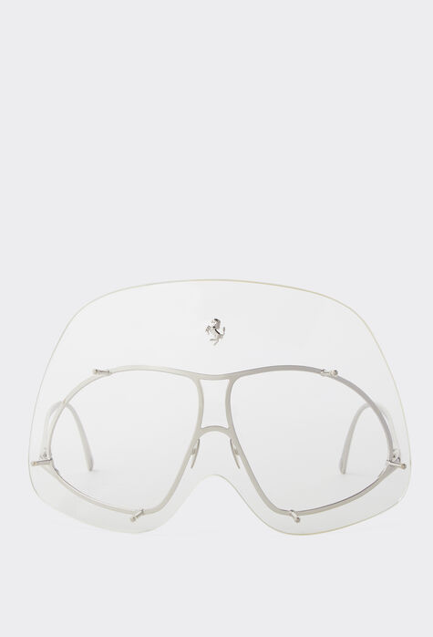 Ferrari Ferrari Limited Edition metal sunglasses with transparent shield Optical White F1258f