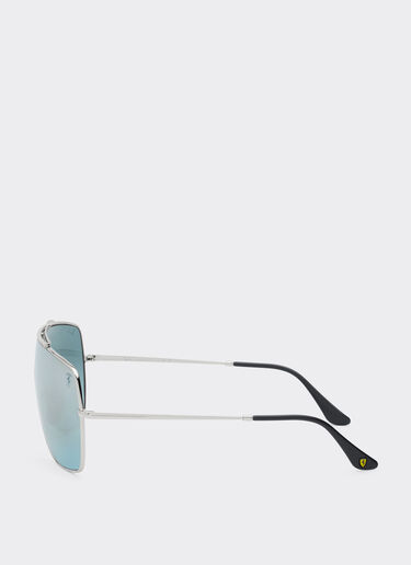 Ferrari Ray-Ban für Scuderia Ferrari RB3697MF in Metall mit blau verlaufenden, verspiegelten Gläsern Silber F1508f