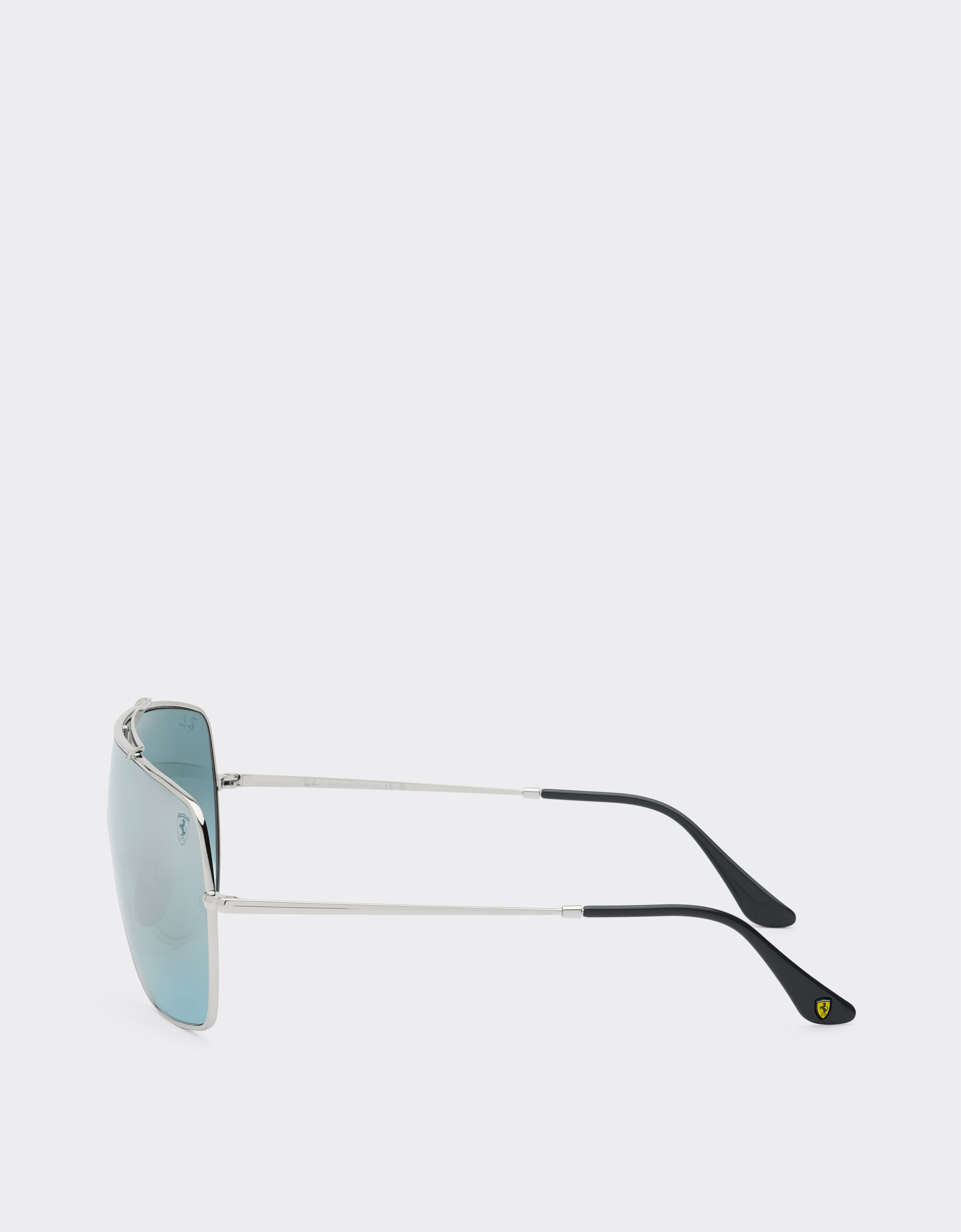 Ferrari Ray-Ban für Scuderia Ferrari RB3697MF in Metall mit blau verlaufenden, verspiegelten Gläsern Silber F1508f