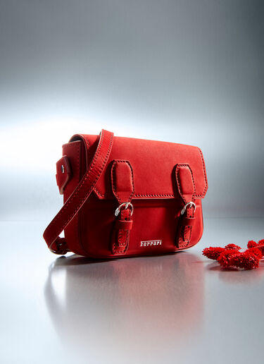 Bolso mensajero mini de nubuck Ferrari Bolso mensajero mini de nubuck Maison Red 50240f