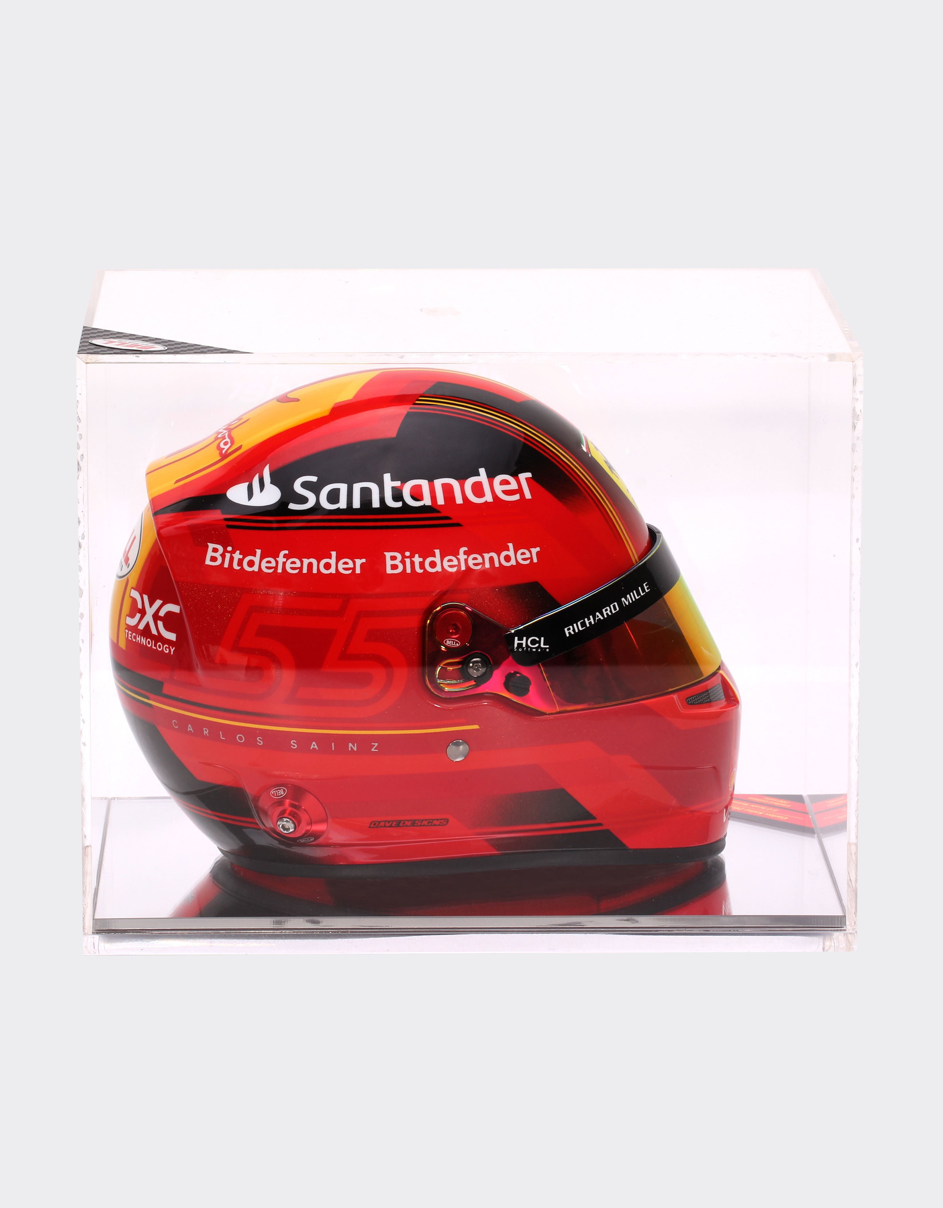 Ferrari Mini-Helm Carlos Sainz 2023 im Maßstab 1:2 - Barcelona Special Edition Rot F0902f