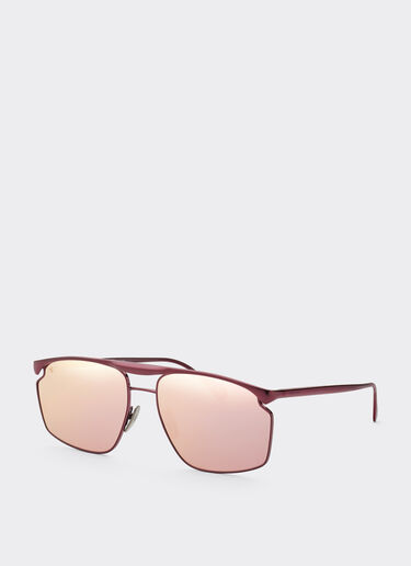 Ferrari Ferrari sunglasses in burgundy metal with rose gold mirror lens Burgundy F1539f