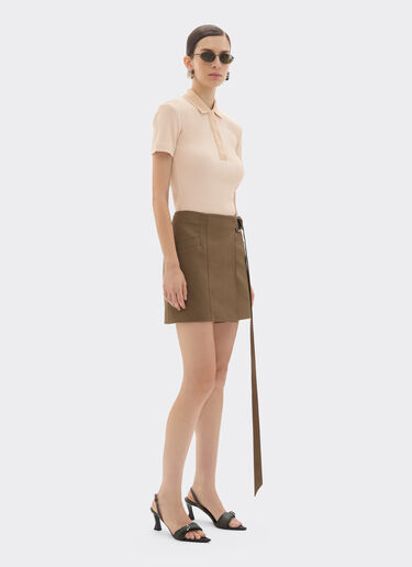 Ferrari Piquet polo shirt with embroidered Ferrari logo Powder Pink 50104f