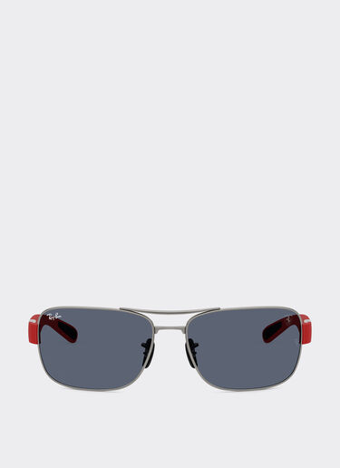 Ferrari Ray-Ban for Scuderia Ferrari RB3763M in metallo canna di fucile e plastica rossa con lenti grigio scuro Ingrid LA01If
