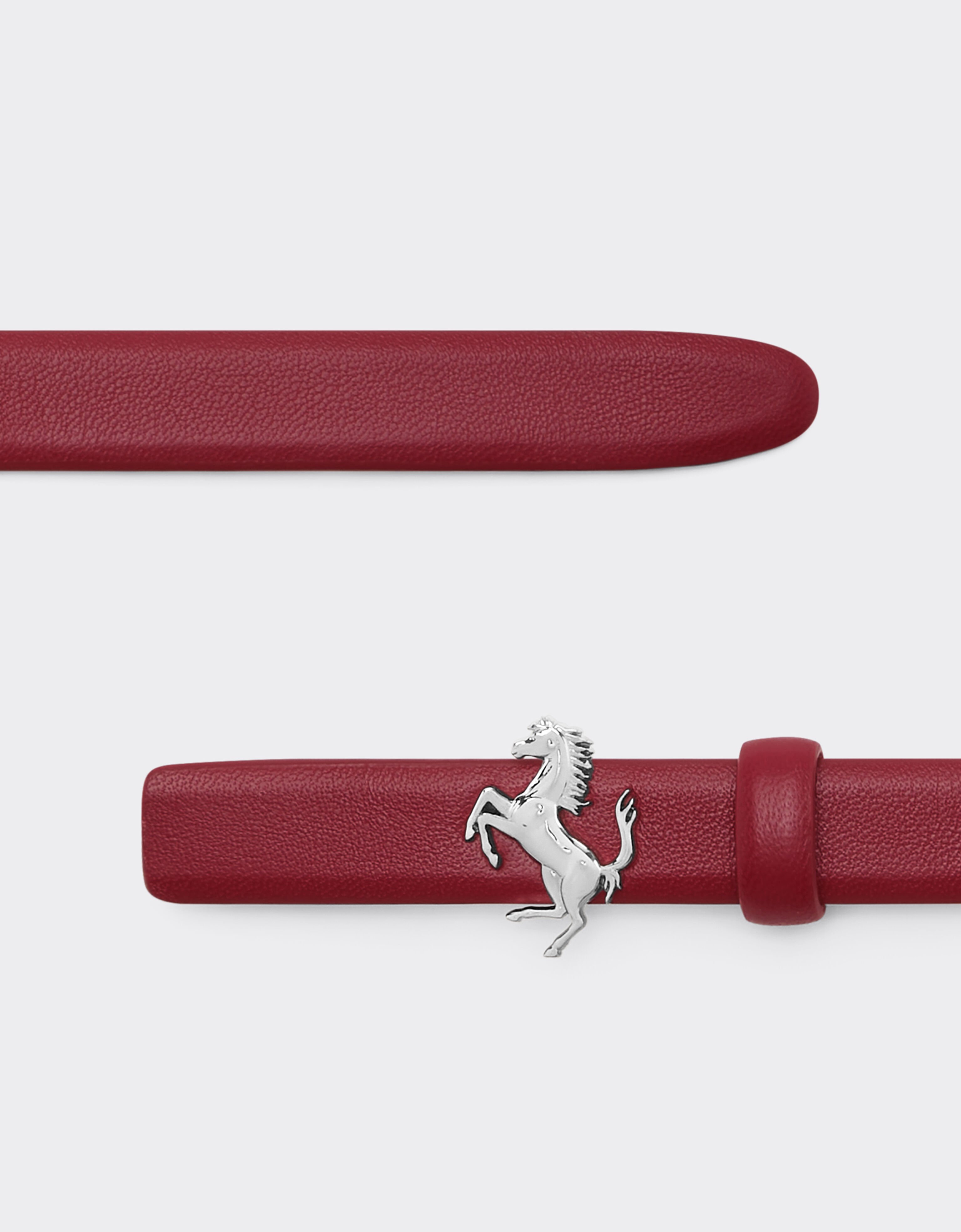 Ferrari Thin nappa leather belt Maison Red 50410f
