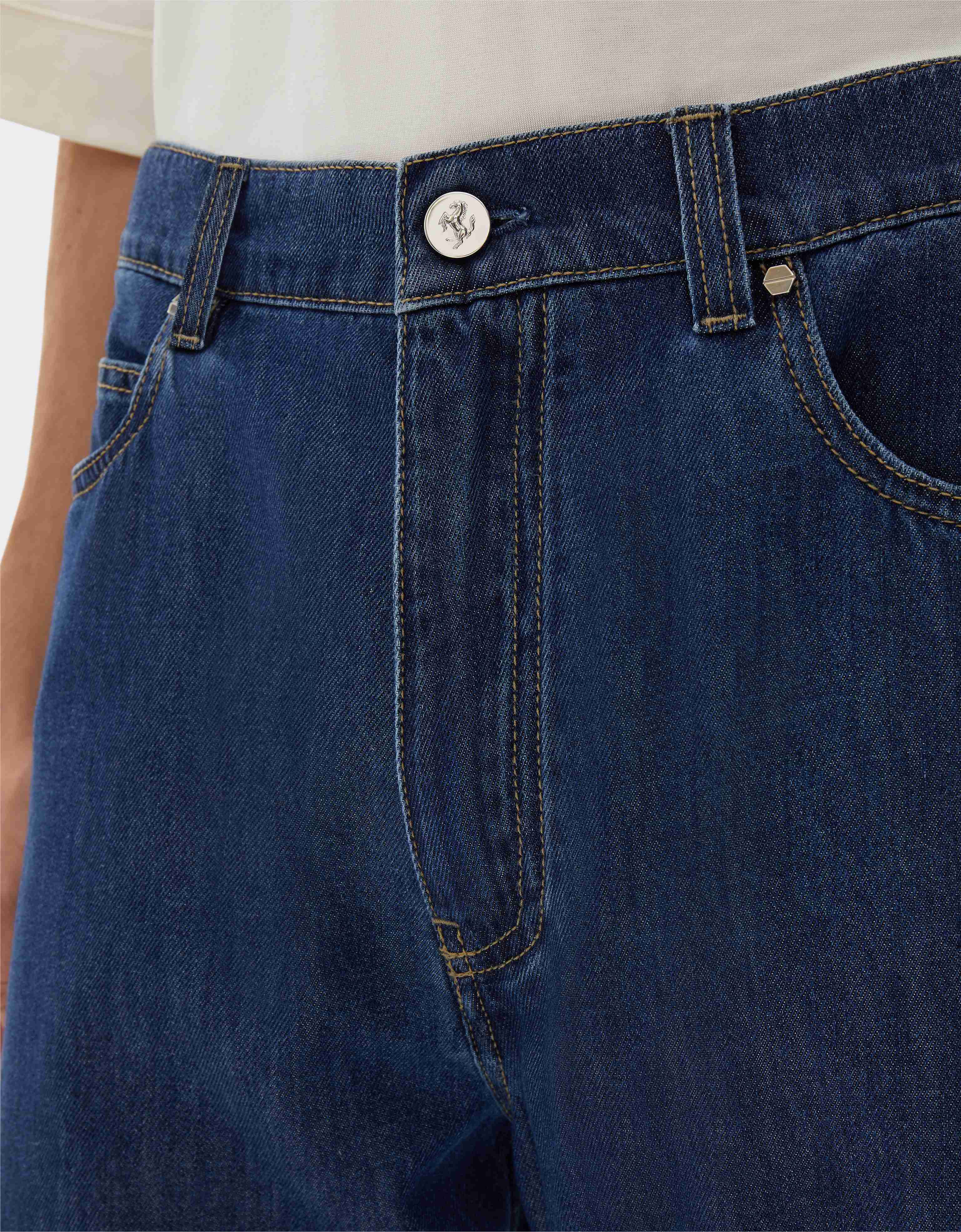 5-Pocket Jeans with Alcantara® Details Ferrari 5-Pocket Jeans with Alcantara® Details Blu Denim CDMTR0014DCO0014f