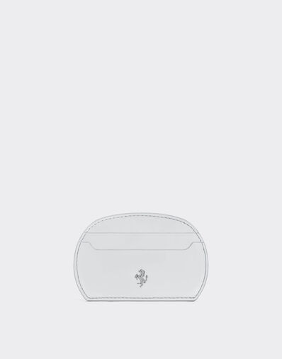 Ferrari Mirrored leather card holder Silver 22051f