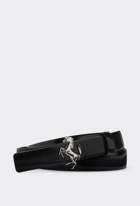 Ferrari Brushed leather belt with Prancing Horse Navy 20381f
