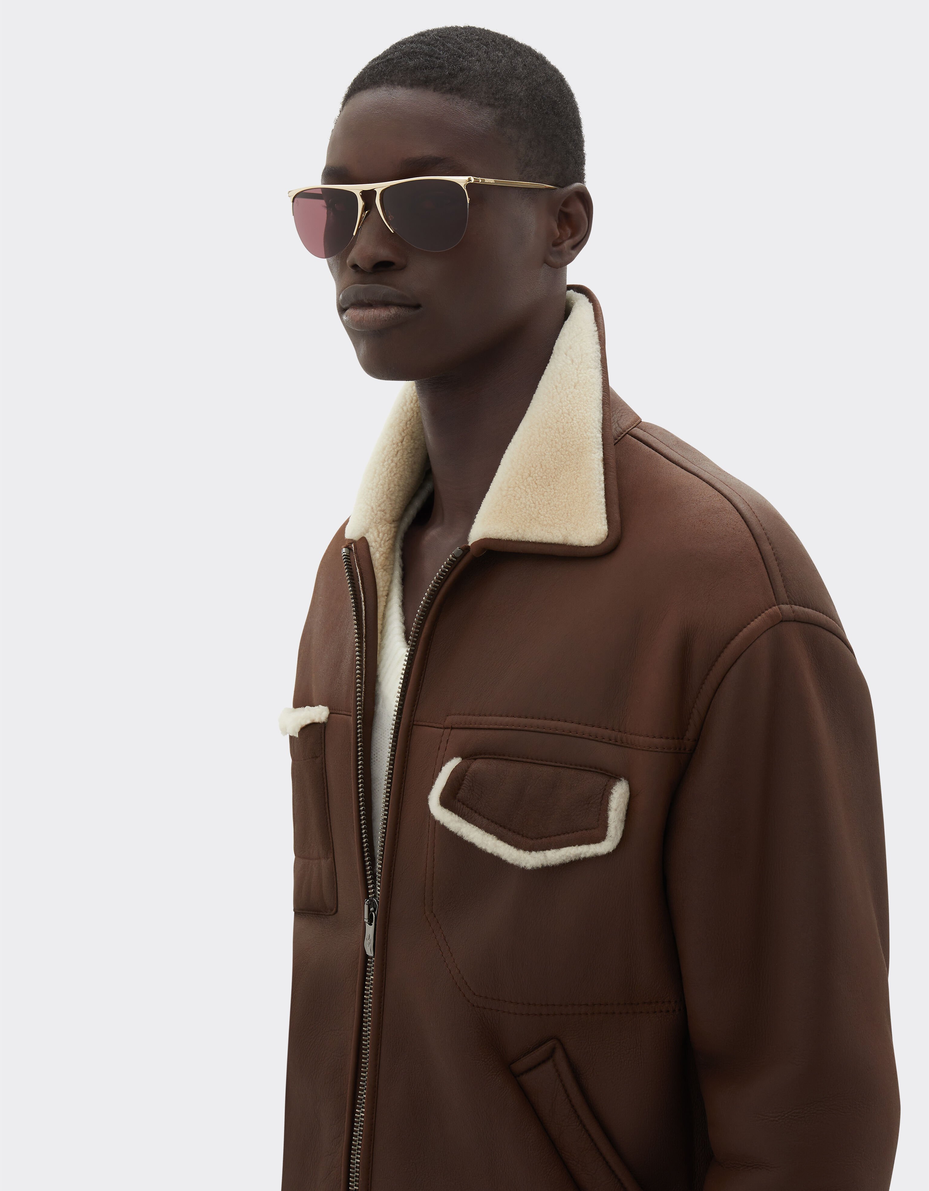 Ferrari Ferrari sunglasses in gold-tone metal with exclusive burgundy lens Gold F1533f