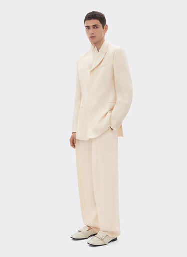 Ferrari Veste en soie shantung Avorio 50895f