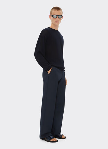Ferrari Crew-neck jumper in silk and viscose Navy 21850f