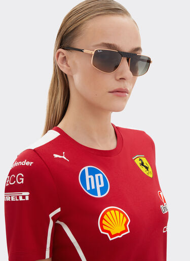 Ferrari Ray-Ban for Scuderia Ferrari RB3776M in rose gold and black metal with grey gradient lenses Black LA0EJf