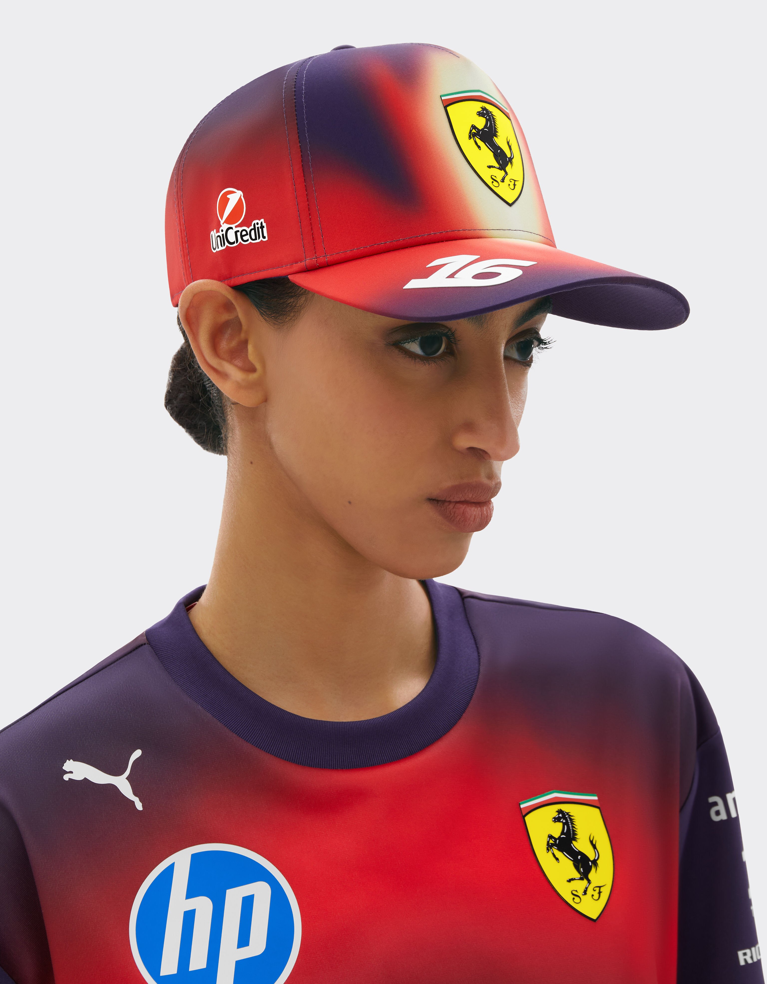 Ferrari Leclerc Replica Puma baseball cap for Scuderia Ferrari HP China 2026 Rosso LA0GNf