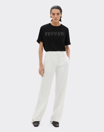 Ferrari T-shirt en coton avec logo Ferrari Noir 21179f