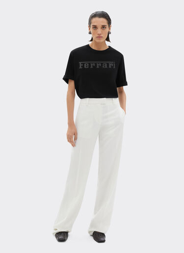 Ferrari Camiseta de algodón con logotipo Ferrari Negro 21179f