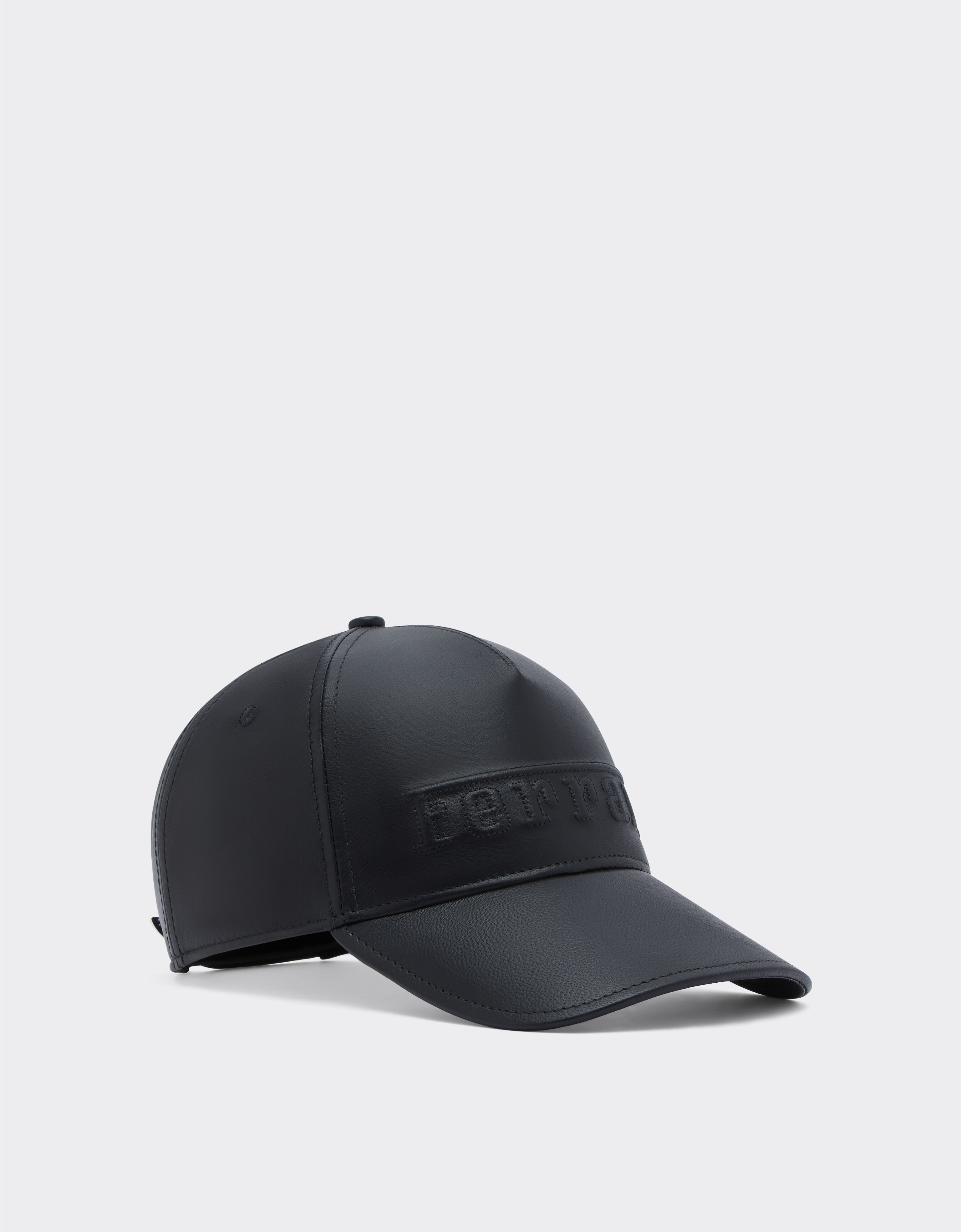 Ferrari Baseballkappe aus Nappaleder mit Ferrari-Logo Optisch Weiß 21748f