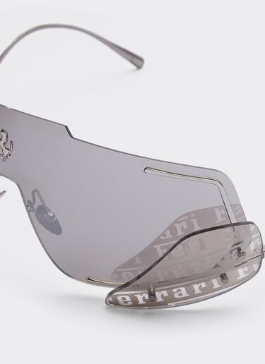 Ferrari Ferrari-Sonnenbrille mit silberfarben verspiegelten Gläsern Silber F0404f