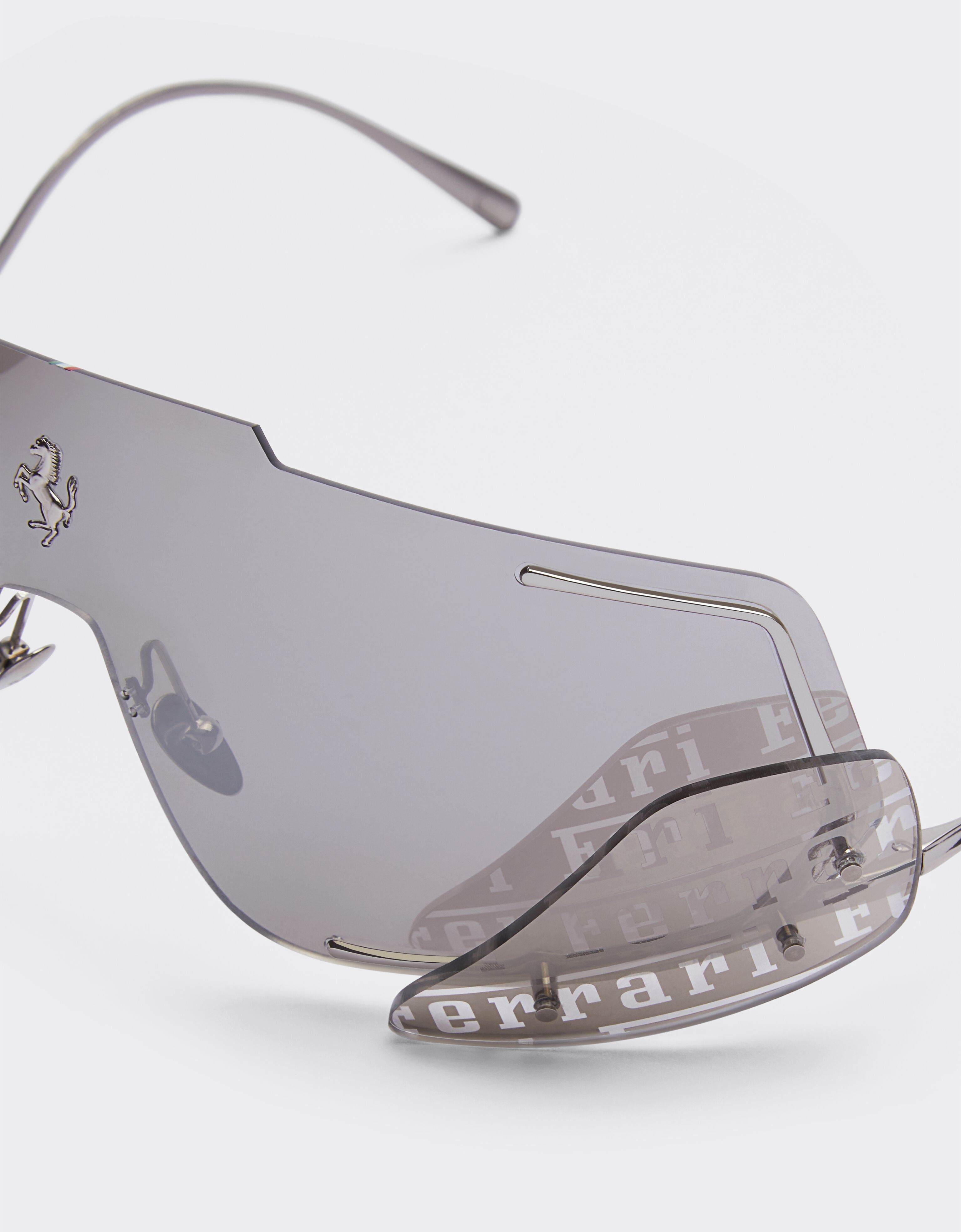 Ferrari Ferrari-Sonnenbrille mit silberfarben verspiegelten Gläsern Silber F0404f