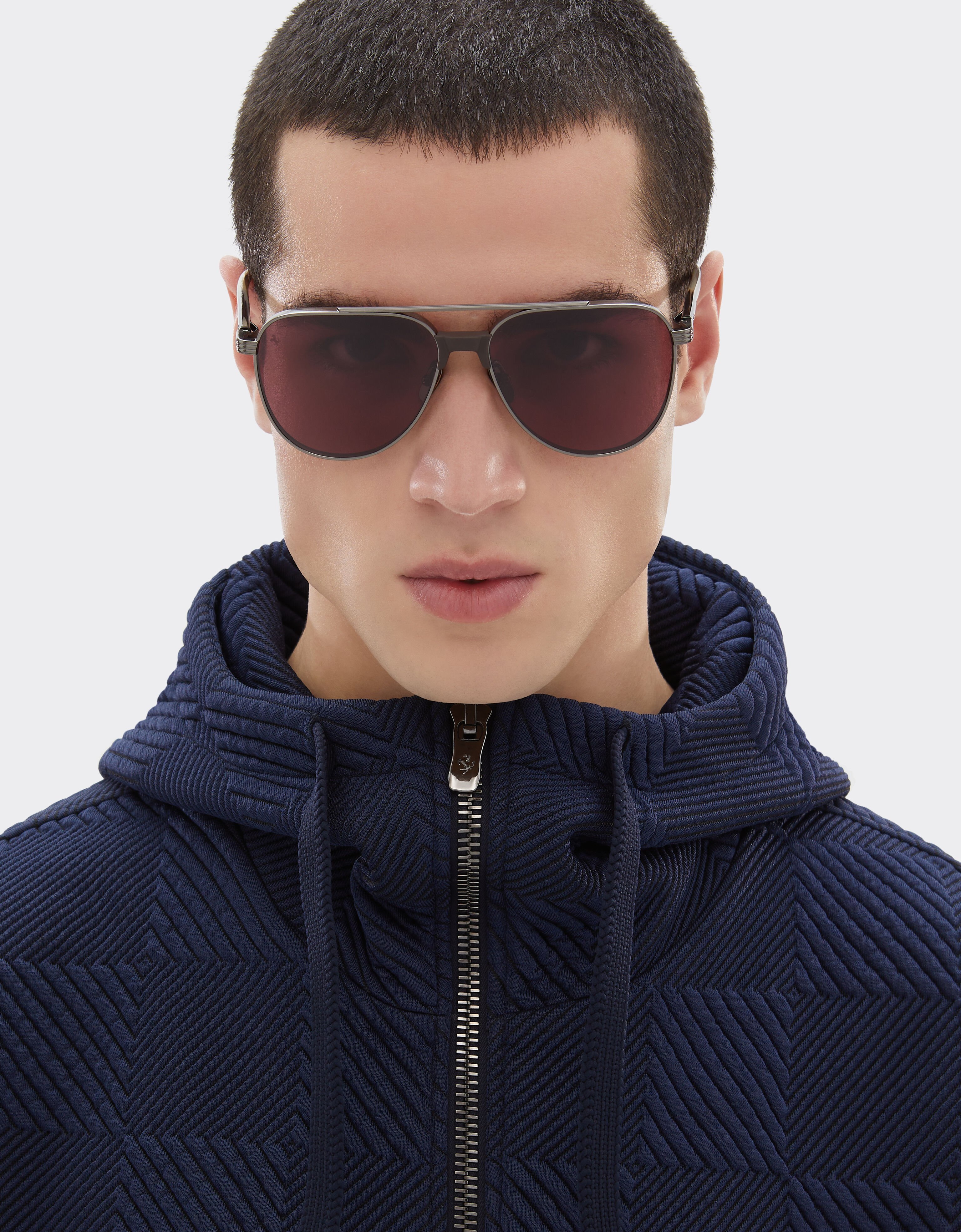 Ferrari Ferrari sunglasses in glossy gunmetaltitanium and acetate with exclusive Contrast Pro™ lenses Gunmetal LA0KZf